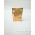 Golden lynlås kaffe flad bundpose